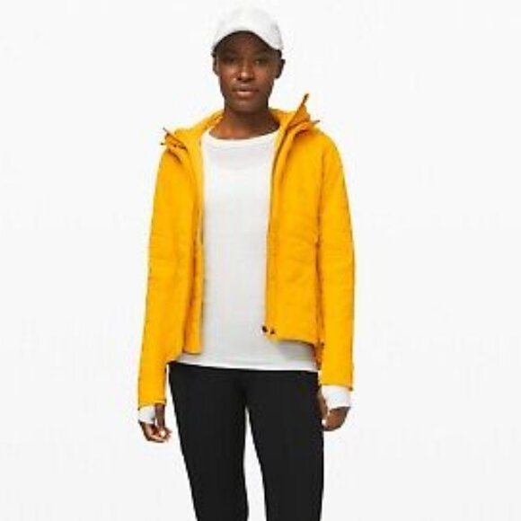 Lululemon Another Mile Jacket Honeycomb Yellow Full Zip 8 - Picture 1 of 16